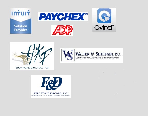 Logos of remote quality bookkeeping partnerships