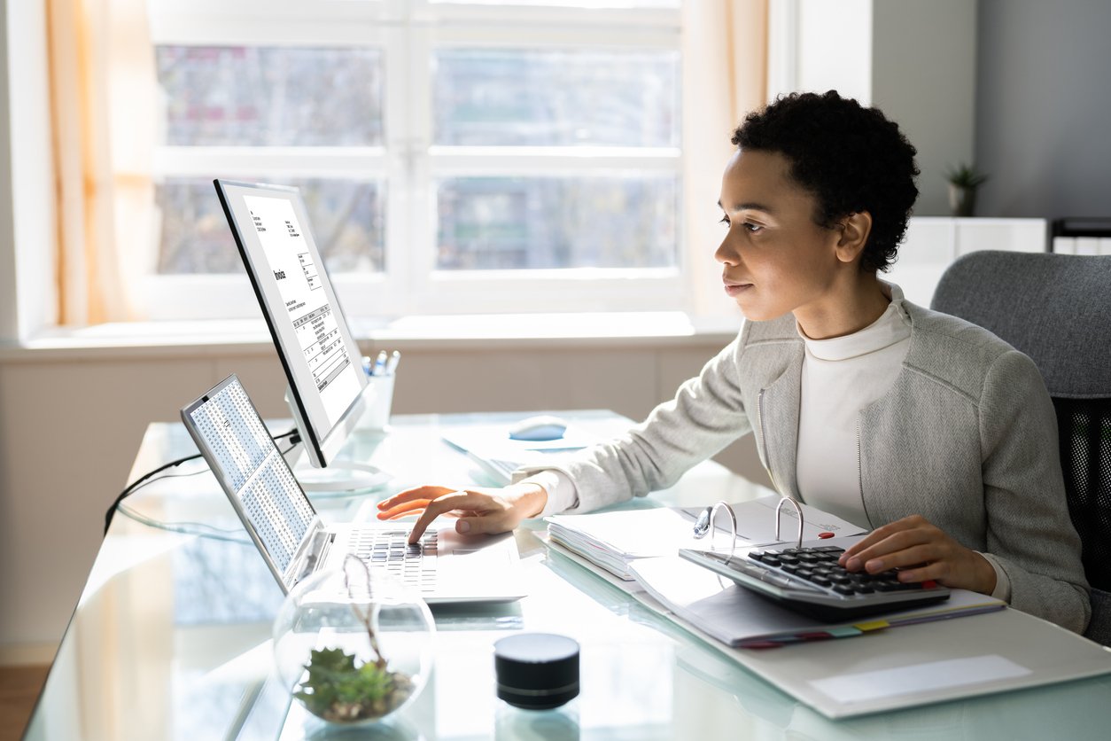 Woman Performing Generally Accepted Accounting Principles