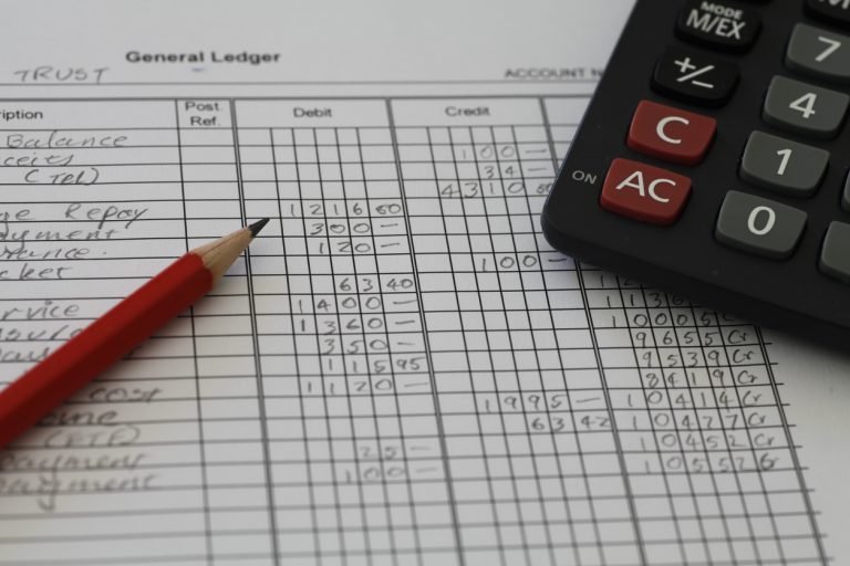 Example of Bookkeeping General Ledger