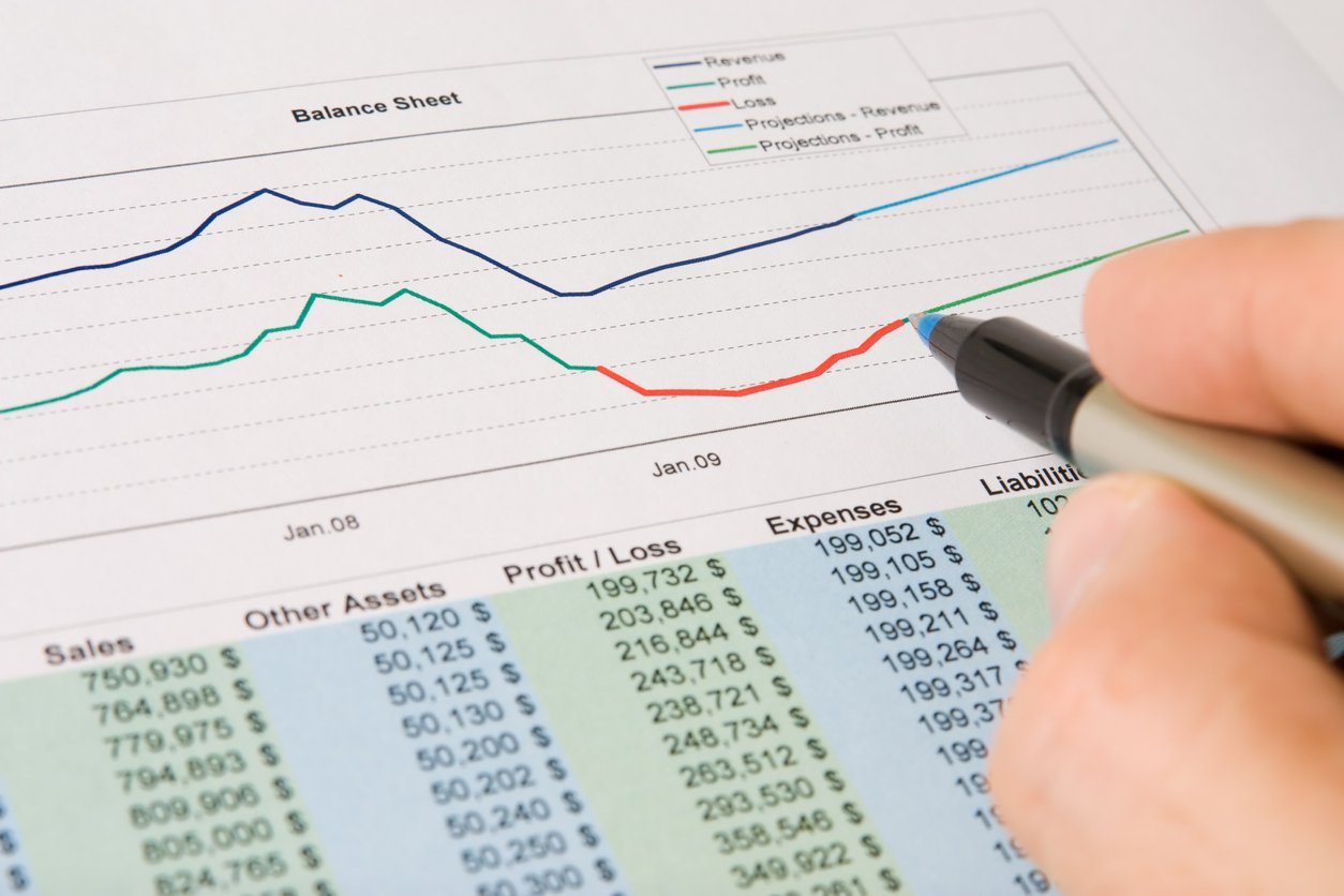 Accountant Checking Profit and Loss Statement