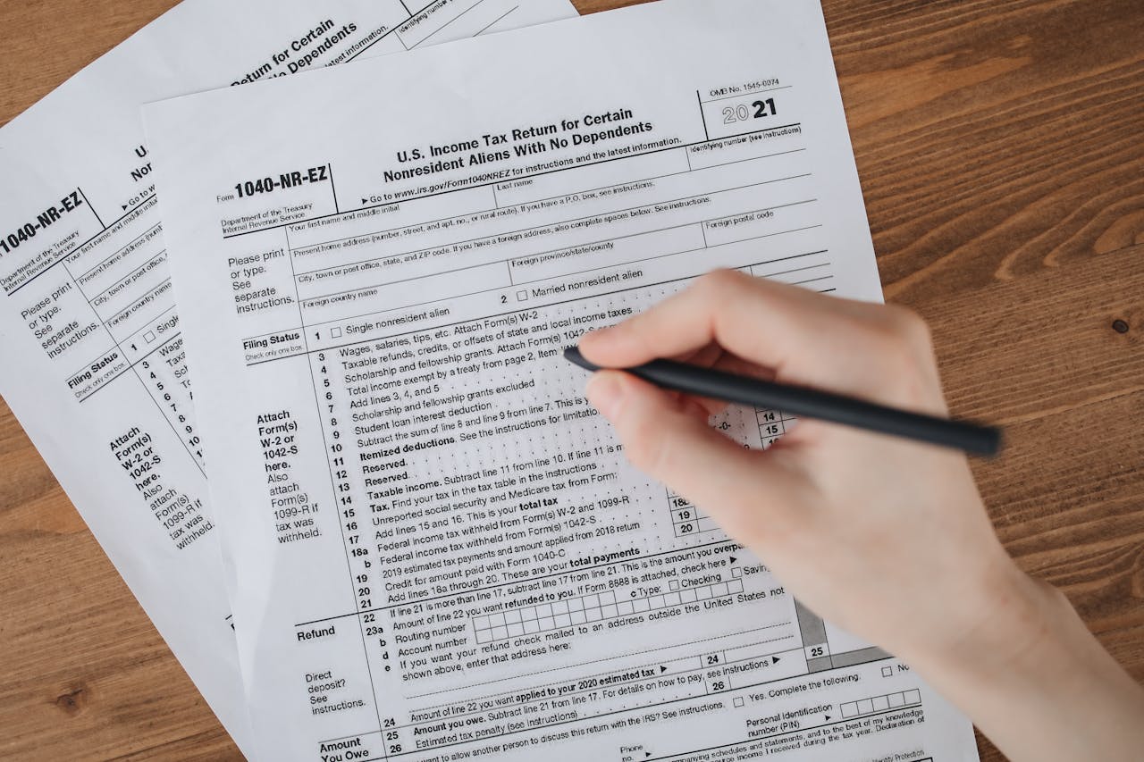 Woman Filing Taxes for Employee Retention Credit